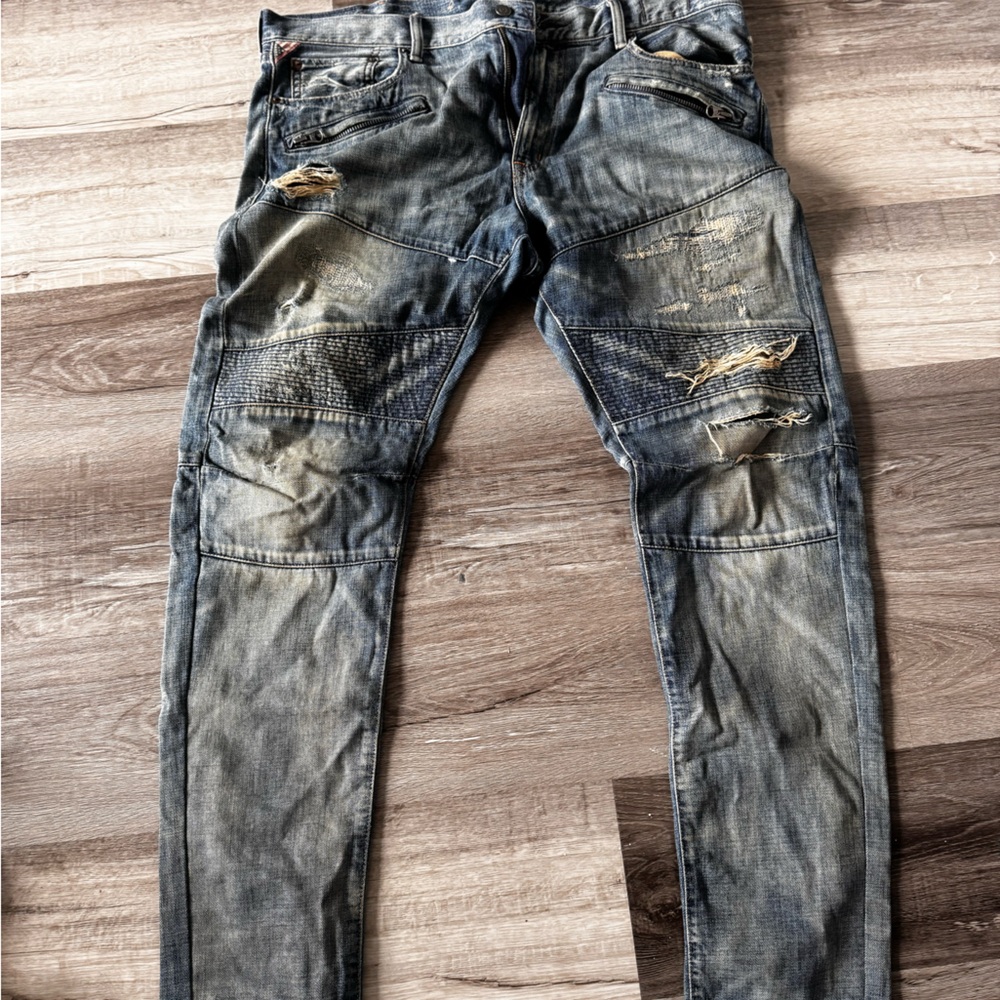 Polo by Ralph Lauren Distressed Gray Skinny Jeans